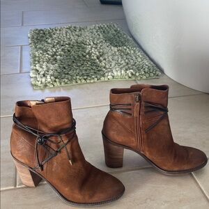 Elegant Brown Leather Ankle Boots
